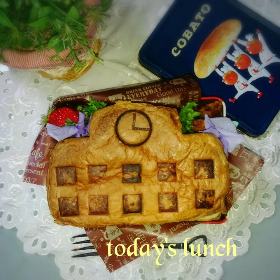 学校パンサンドウィッチ弁当|kotokotoさん