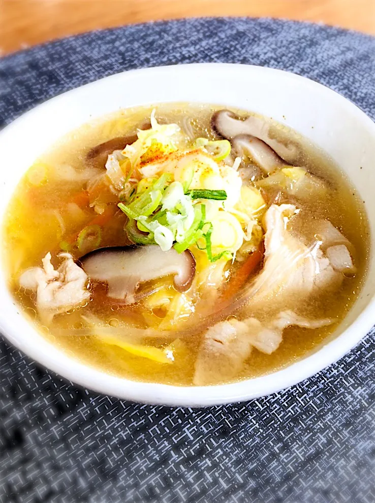 ランチに 味噌ラーメン風春雨スープ✨|ミッチ☆ママさん