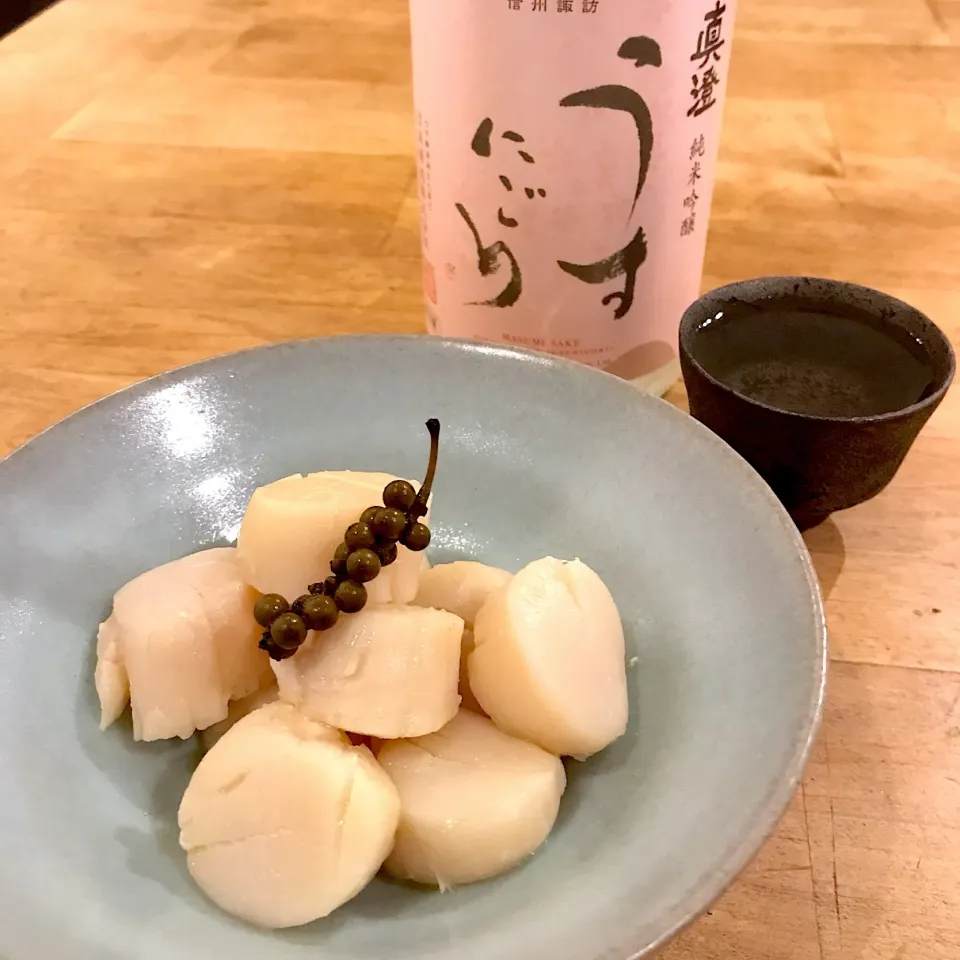 ホタテのソテーとうすにごり🍶|acoさん