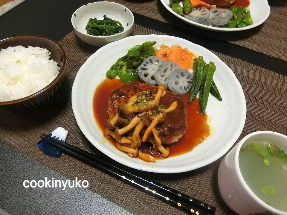 夜ご飯～基本のふわふわハンバーグ～|cookinyukoさん