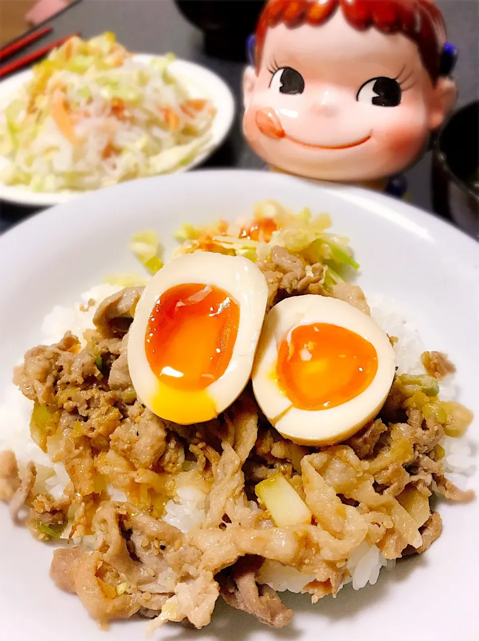 Snapdishの料理写真:漬けて焼くだけ♡豚こまのねぎ塩炒めプレート。|ぽき。さん