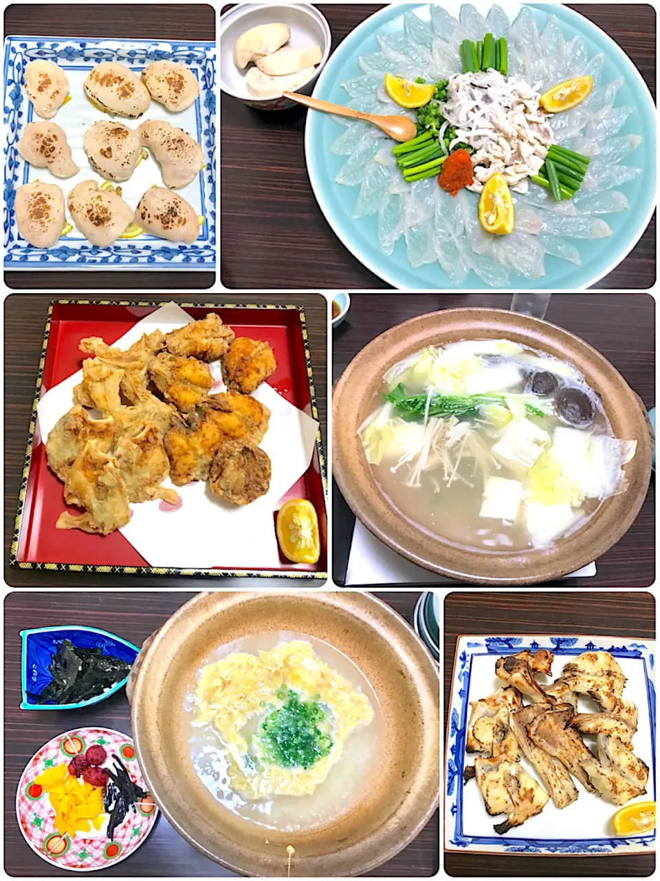 ふぐ料理
 #おなかいっぱい幸せ  #幸せ時間  #贅沢だけど  #たまにはいいよね #|sanaさん