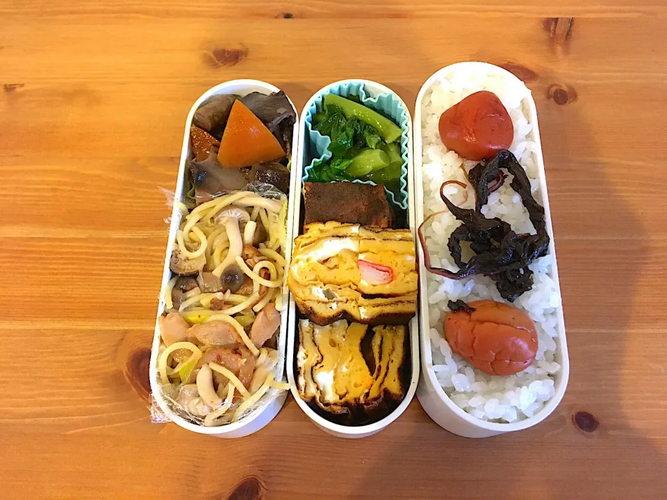 ネギとしめじの和風梅昆布パスタ弁当|Emi Mikadoさん