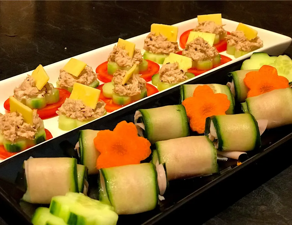 Fresh ham cucumber roll #tomato cucumber tuna bites|Babyluv Cabrera Ocampoさん