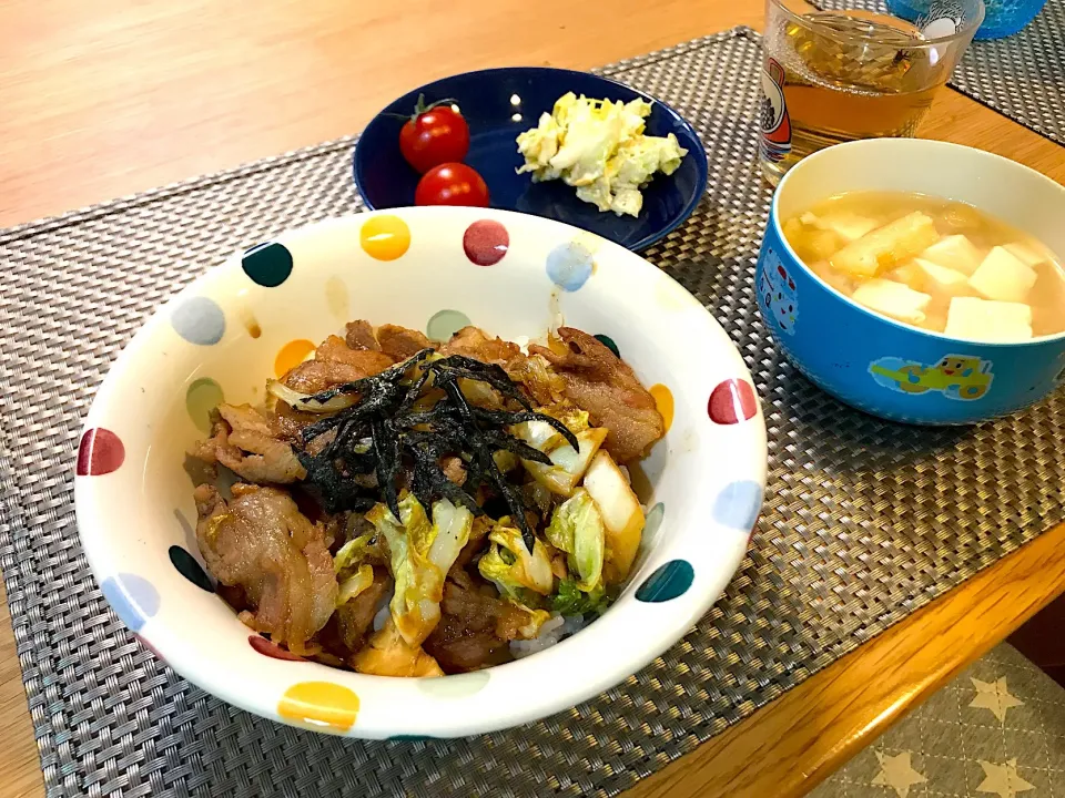 豚こま丼！#どんぶり|みみりんさん