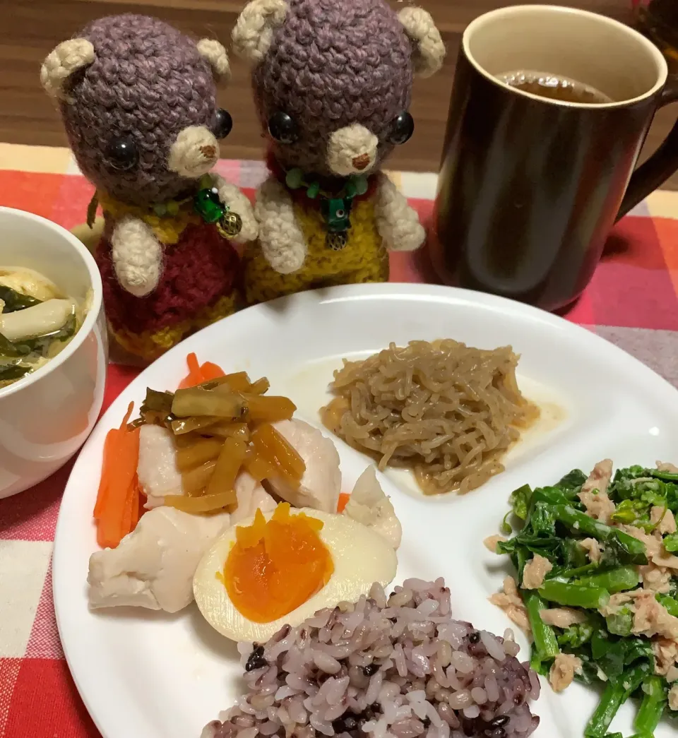 Snapdishの料理写真:毎度のごっちゃり夜ご飯（╹◡╹）|chagashiさん