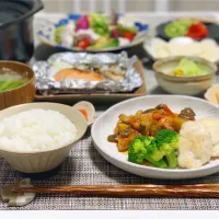 Snapdishの料理写真:⸜🌷︎⸝‍ささみのソテーとラタトゥイユがメインな
夜ご飯⸜🌷︎⸝‍|ちなちなさん