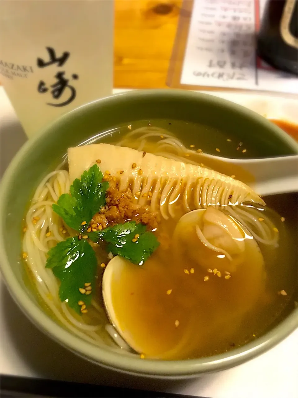 Snapdishの料理写真:鼈と蛤の素麺@酒肴 新屋敷|morimi32さん