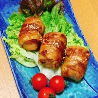 Snapdishの料理写真:肉巻きおにぎり|setsukorinさん