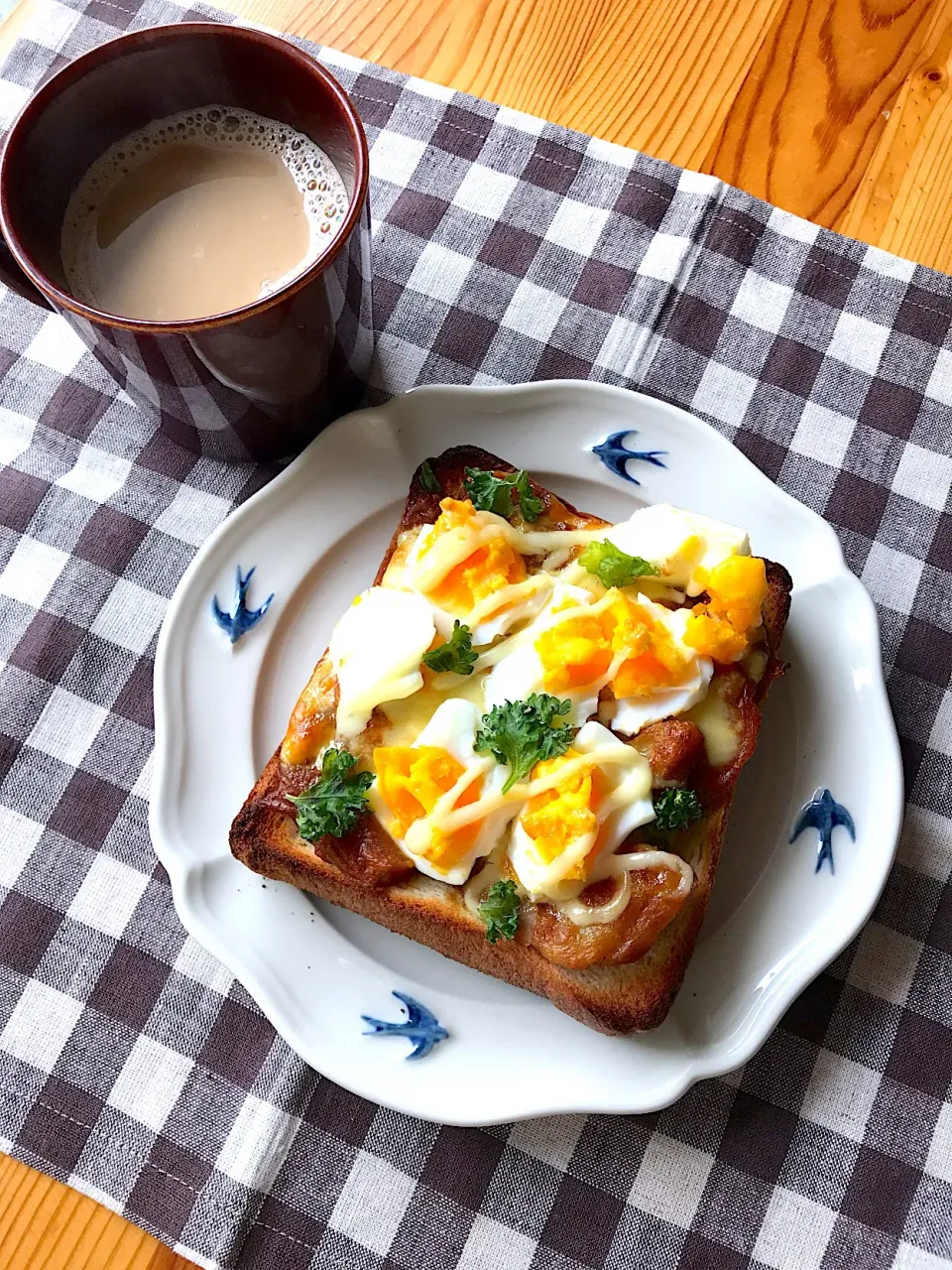 カレートースト、カフェオレ|sayaさん