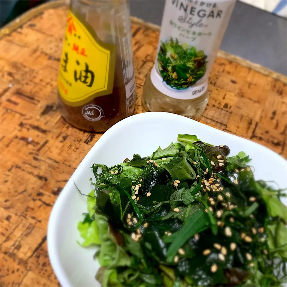 モニターで頂いたビネガースタイルと、ごま油でわかめサラダ🥗
 #ビネガースタイル 
 #ビネガー＆オイル|にょんにいさん