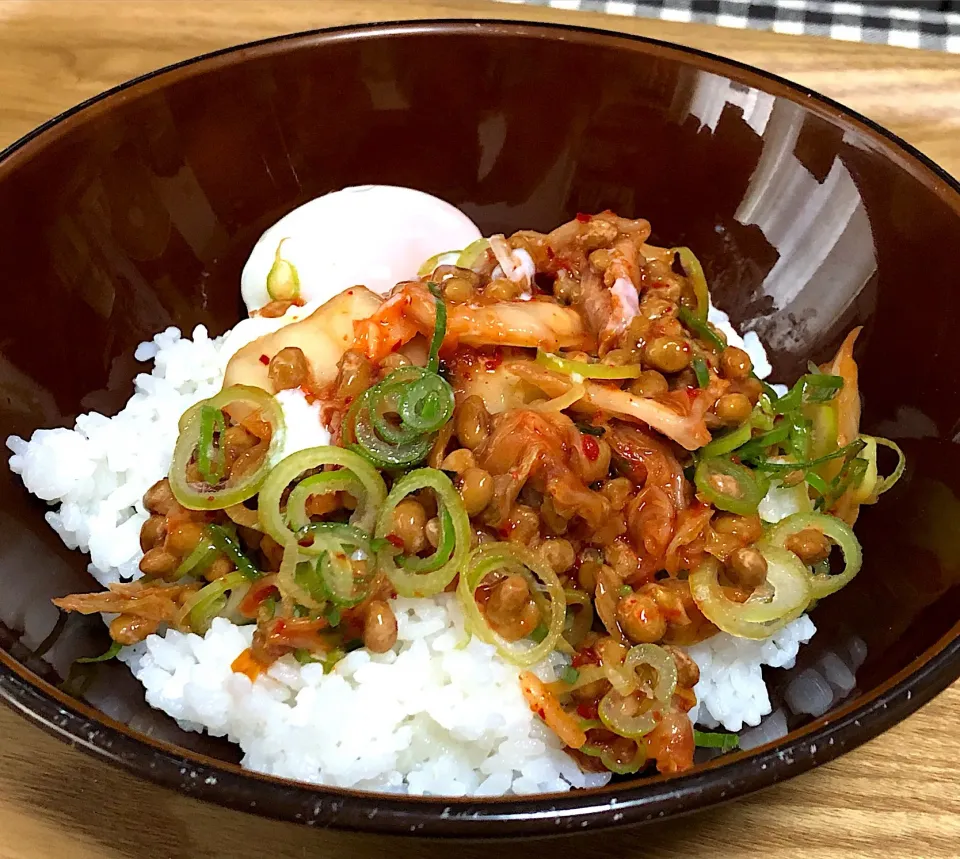 キムチ納豆ご飯|まぁたんさん