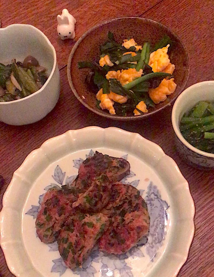 晩ごはん #椎茸の肉詰め|小松菜さん