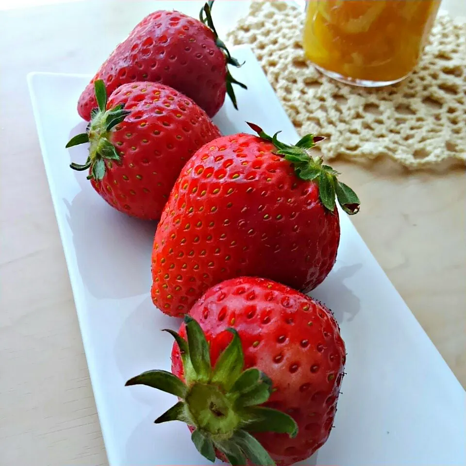 お客様から🍓とちおとめ
ビッグサイズ😲！|みるくここあさん