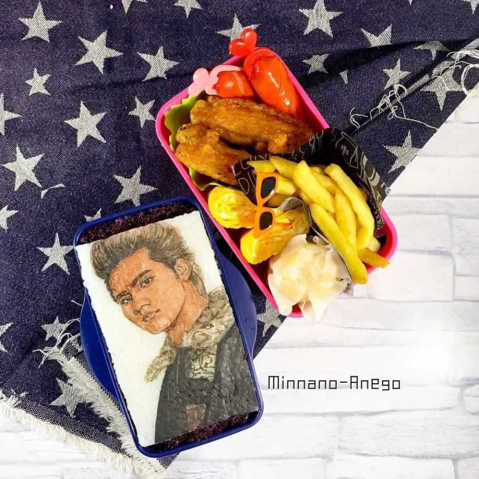 Snapdishの料理写真:THE RAMPAGE from EXILE TRIBE『龍』弁当 
 #オブラートアート 
 #オブアート
 #似顔絵弁当|みんなのあねごさん