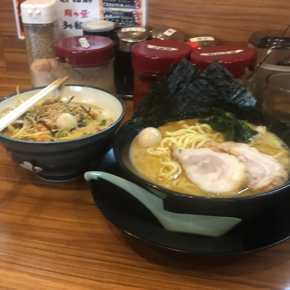 塩ラーメン 麺固め、味濃い目、油ふつう とネギチャ丼|Hajime Sakaiさん