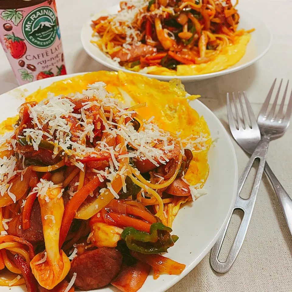 Snapdishの料理写真:#ナポリタン  #ナポリタンスパゲッティ－ #パスタ #スパゲッティ #ランチ|momo31omomさん