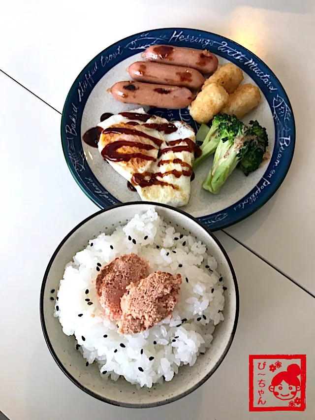 ねぼすけ次女の朝昼兼用ご飯😊|☆ぴ〜ちゃん☆さん