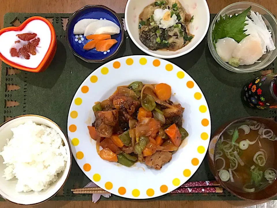 Snapdishの料理写真:酢鶏定食|ゆうかさんさん