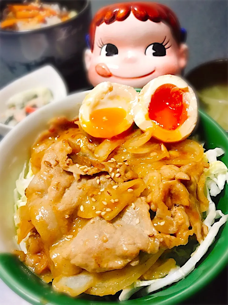 こってり＆がっつりさん集まれ〜♡ニンニク味噌マヨ豚丼。|ぽき。さん