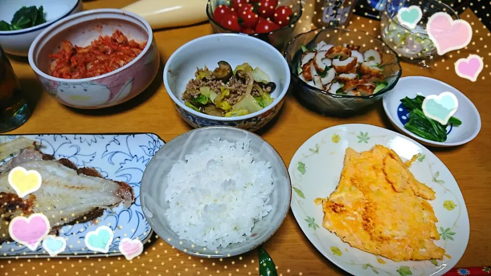 Snapdishの料理写真:平成31年4月2日(火)晩ごはん🌃|しまだ ちえこさん