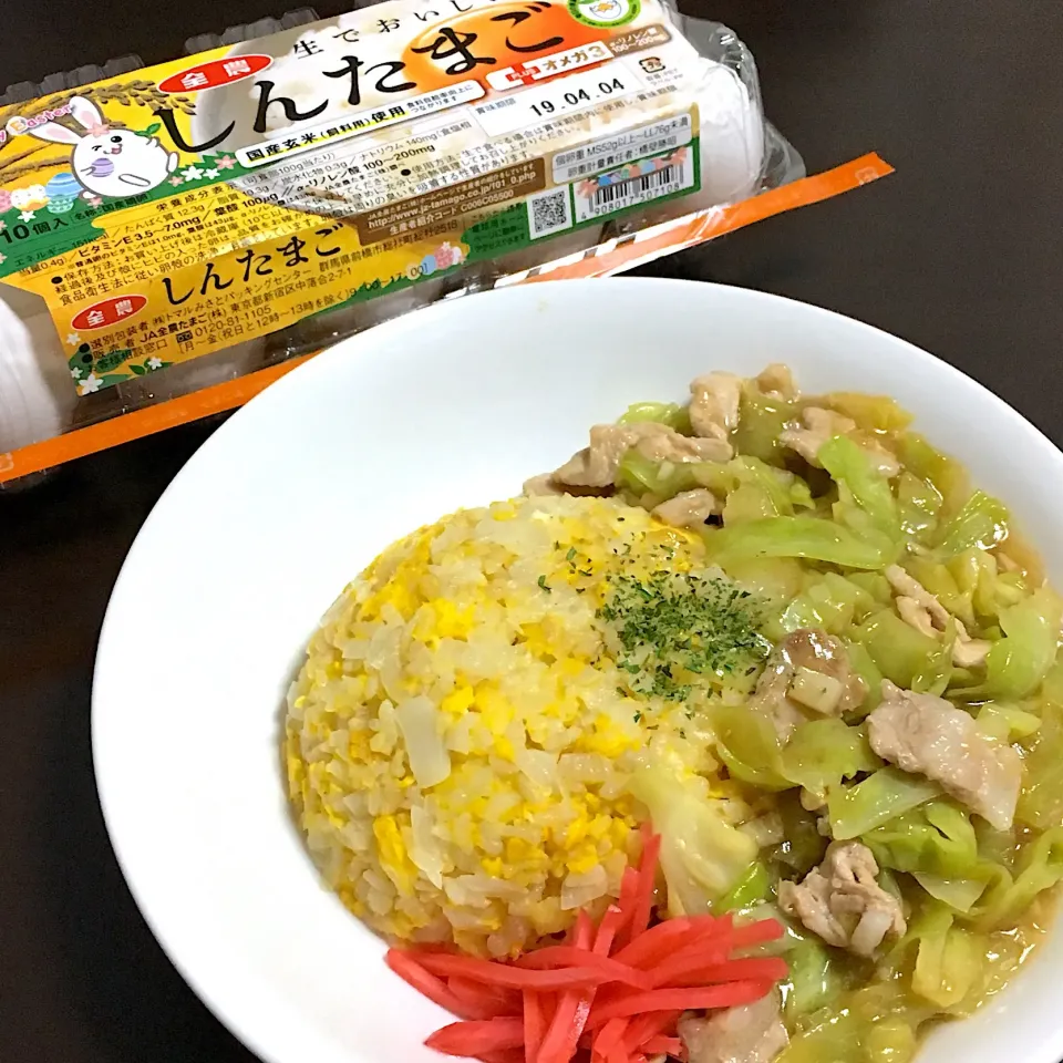 春キャベツと豚肉のあんかけチャーハン|momono1さん