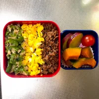 3色そぼろ弁当|shipoco☺︎✴︎さん