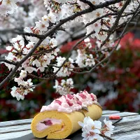 桜ロールケーキ🌸