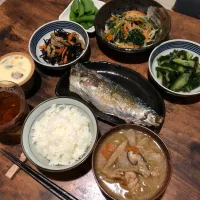 Snapdishの料理写真:塩鯖と豚汁定食|mekkoさん