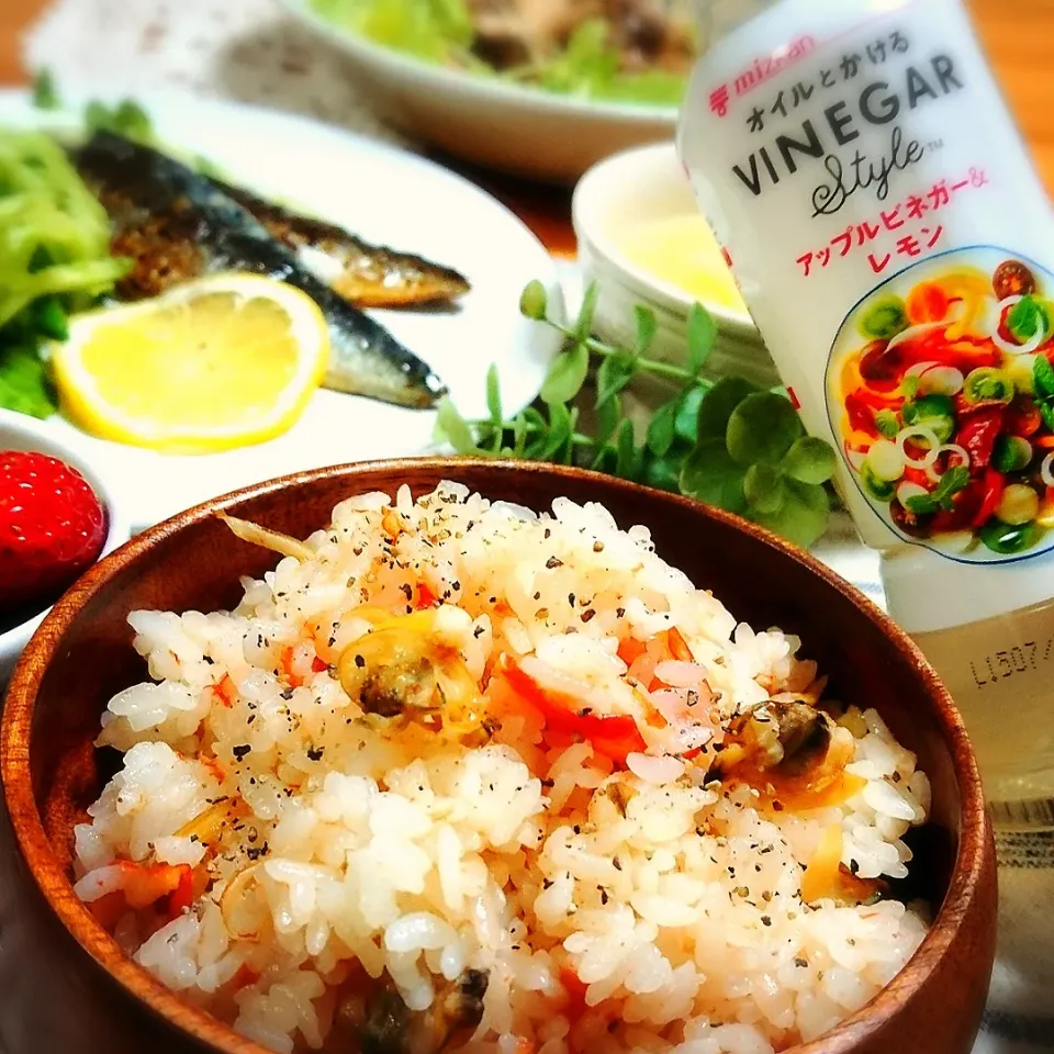 Snapdishの料理写真:あさり入りトマトご飯～‼️|とまと🍅さん