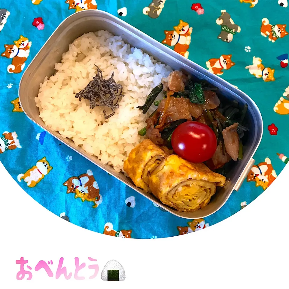 Snapdishの料理写真:のらぼうと豚バラのソース炒め #学童弁当  #メスティン|ぶうぶうばるこさん