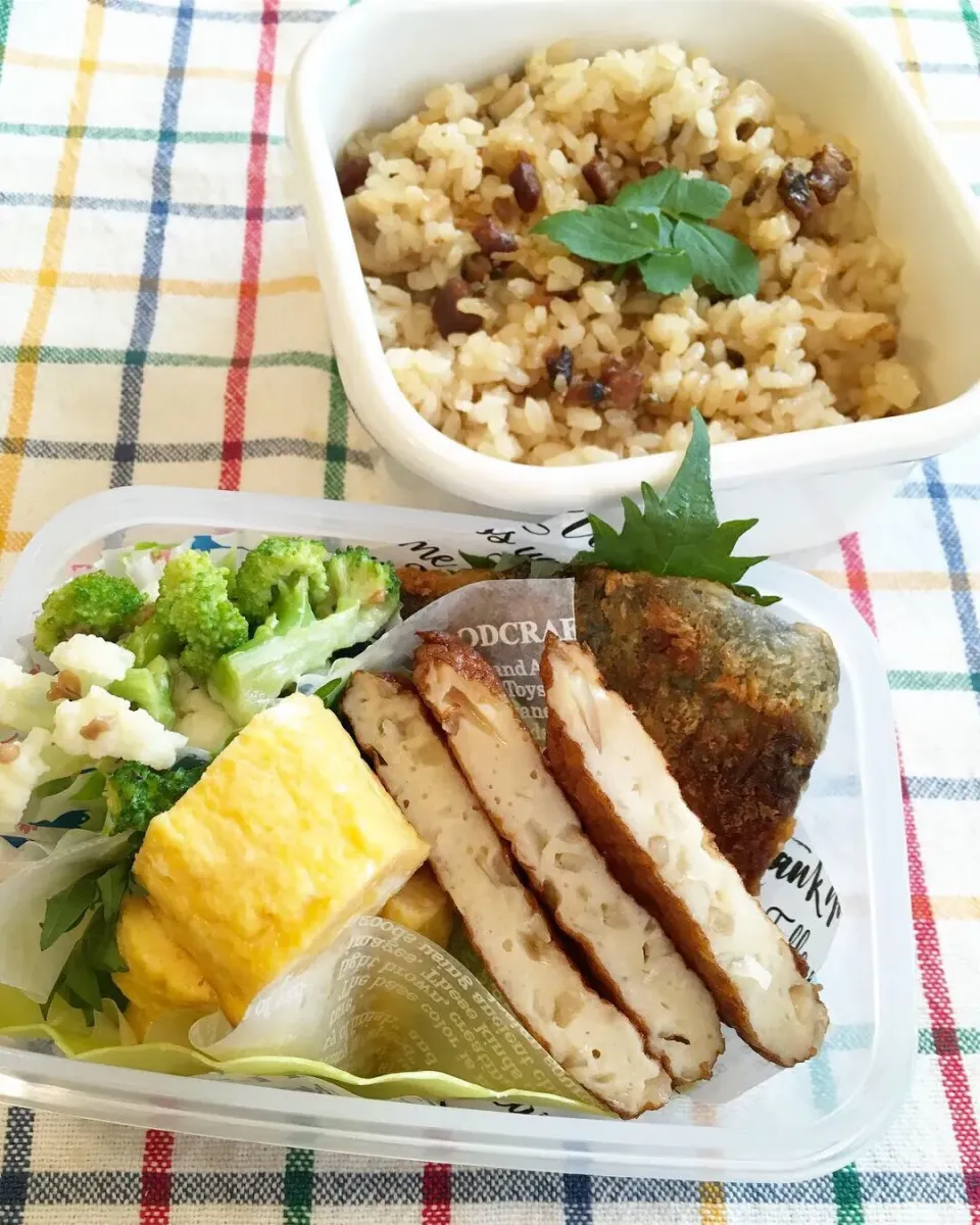 今日のパパ弁当はあなごめしとガリアジ弁当♪|key♪さん