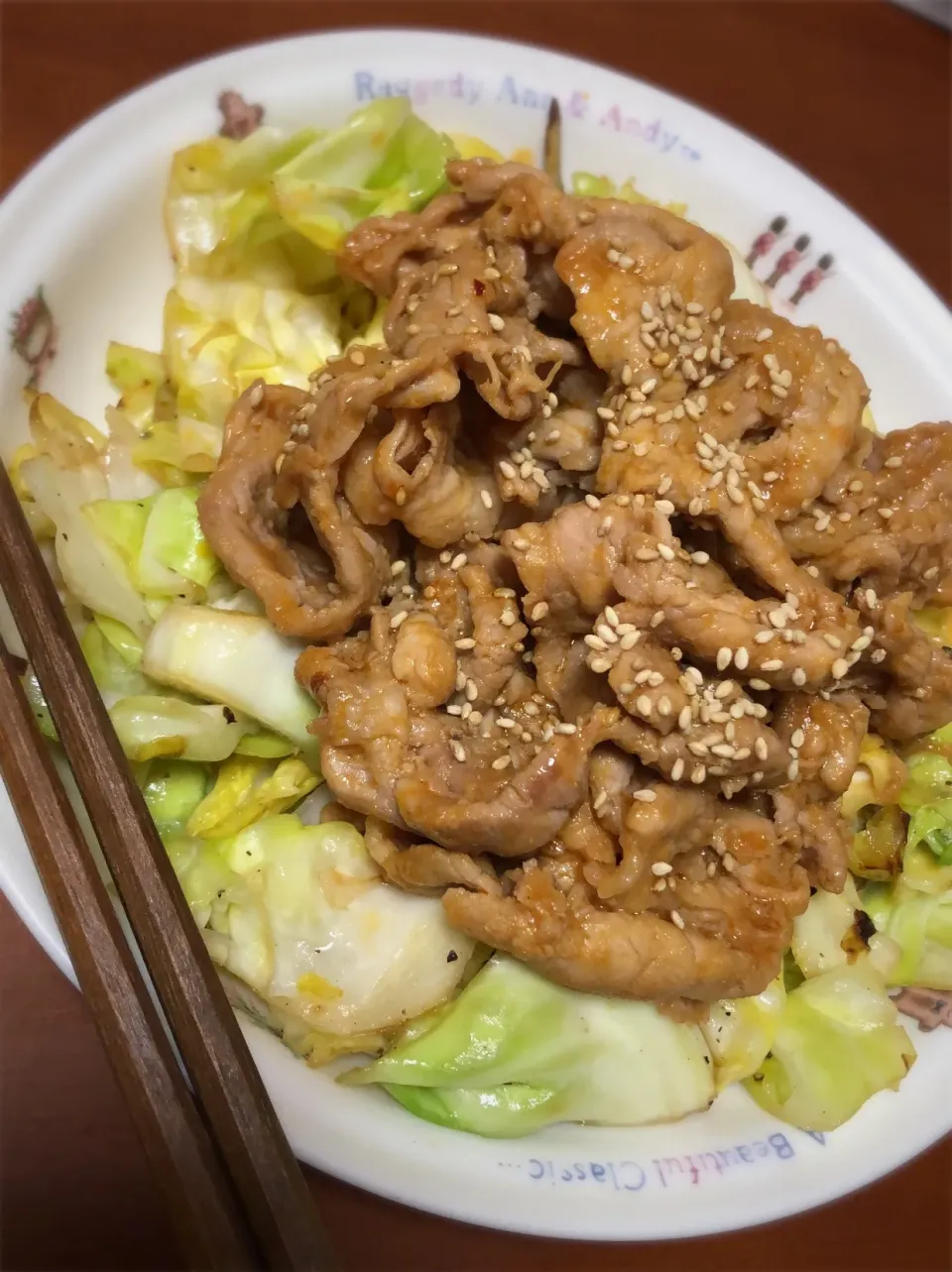 キャベツと豚こま肉のピリ辛味噌炒め|やきそばさん