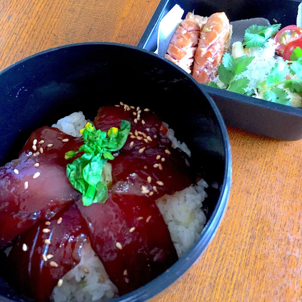 菜の花をのせたマグロの漬け丼|Kさん