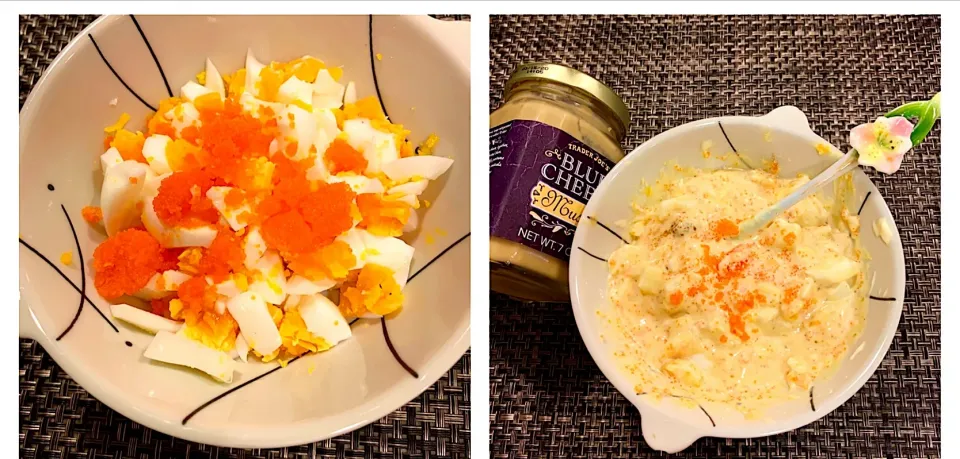 Blues cheese mustard caviar egg salad|twinwoodconnieさん