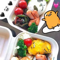 Snapdishの料理写真:ぐでたま と パンダくんの花見弁当🌸|おぐら ゆかさん