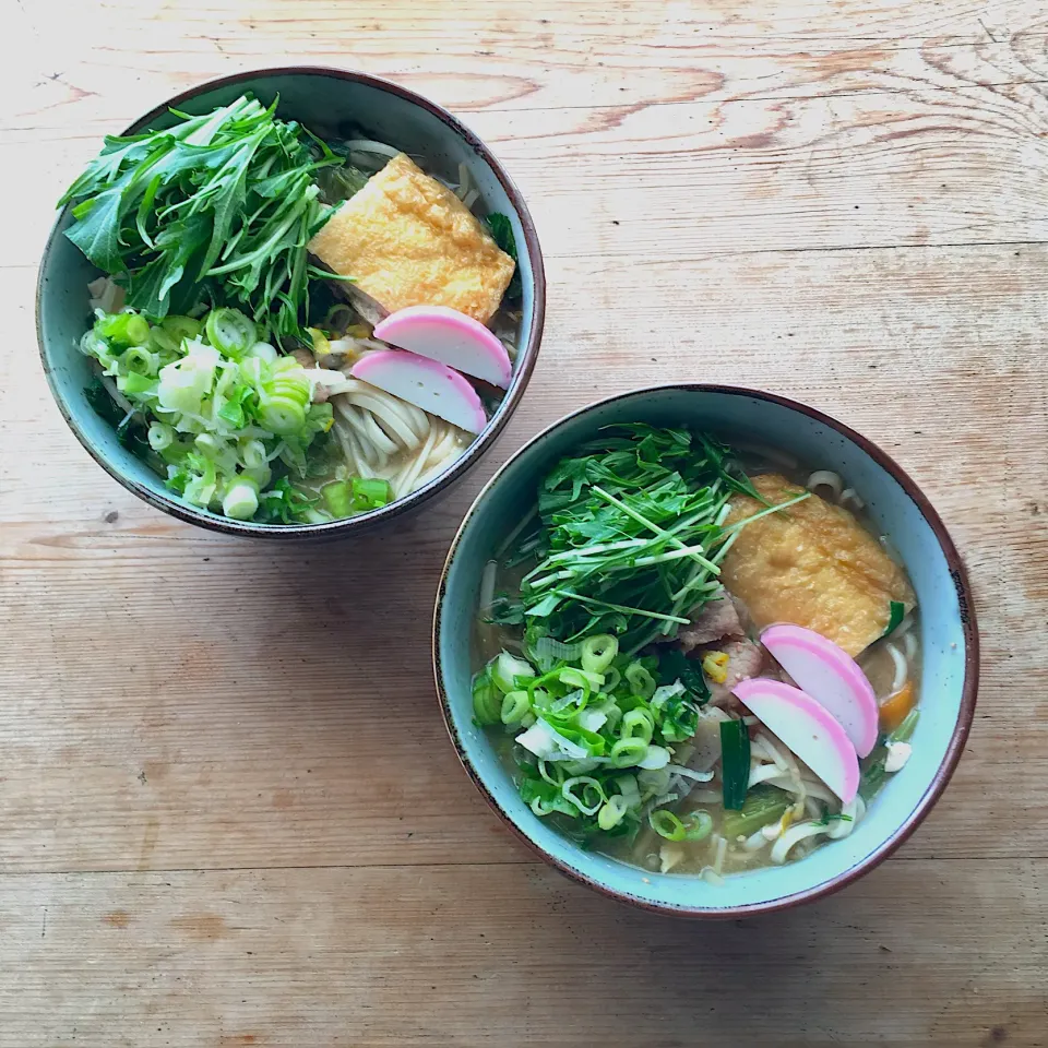 Snapdishの料理写真:春休みの昼ごはん‼︎ 5 April
 #春休み  #お昼ごはん  #昼ごはん  #lunch  #うどん  #煮込みうどん  #豚汁うどん  #稲庭うどん  #ふたりごはん  #ふたりぐらし  #野菜たっぷり|Yoshinobu Nakagawaさん