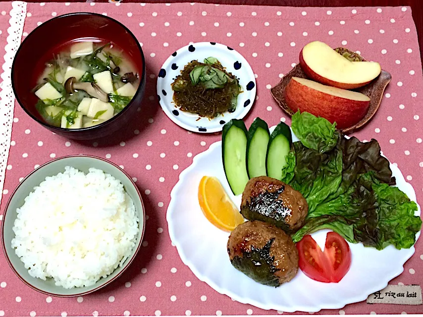 #dinner   #おうちごはん  #晩ごはん  #夕飯 #大葉巻き豚つくね|ゆぴさん