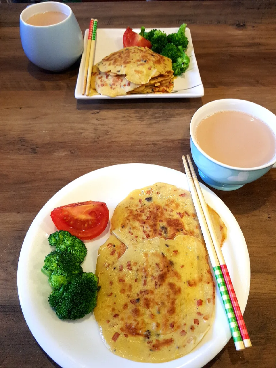 Salami egg pancake|Ting Weiさん