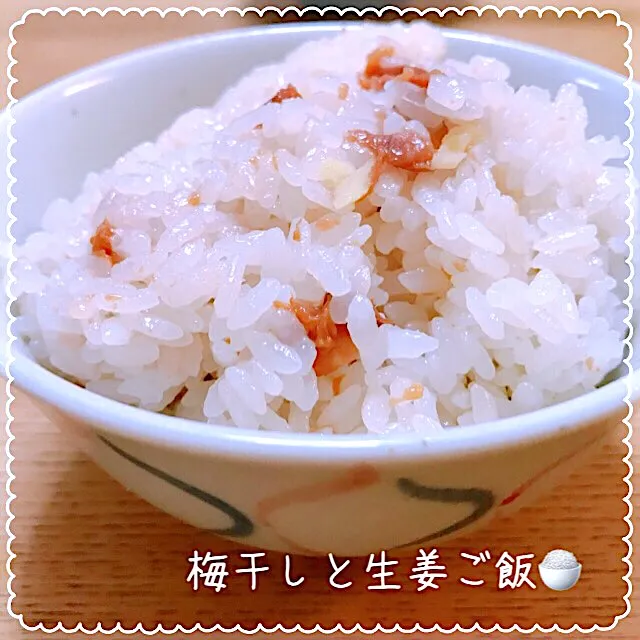 我が家の定番❣️梅干しと生姜ご飯🍚 疲れるこの季節にピッタリ〜🌸|えいぽんさん