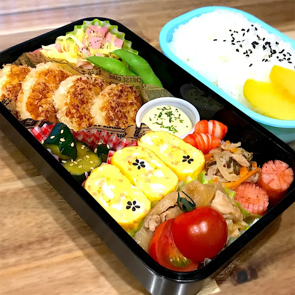 海老カツで旦那弁当♡|ちぃさん