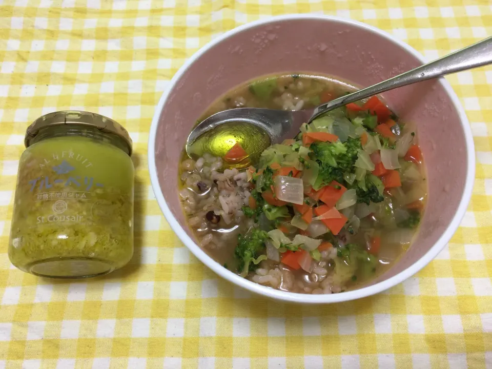 ニンニクオイルがけスープご飯|夏衣優綺さん