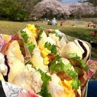 お花見ギャザリング🌸ちぎりパンサンドイッチ|ミホさん