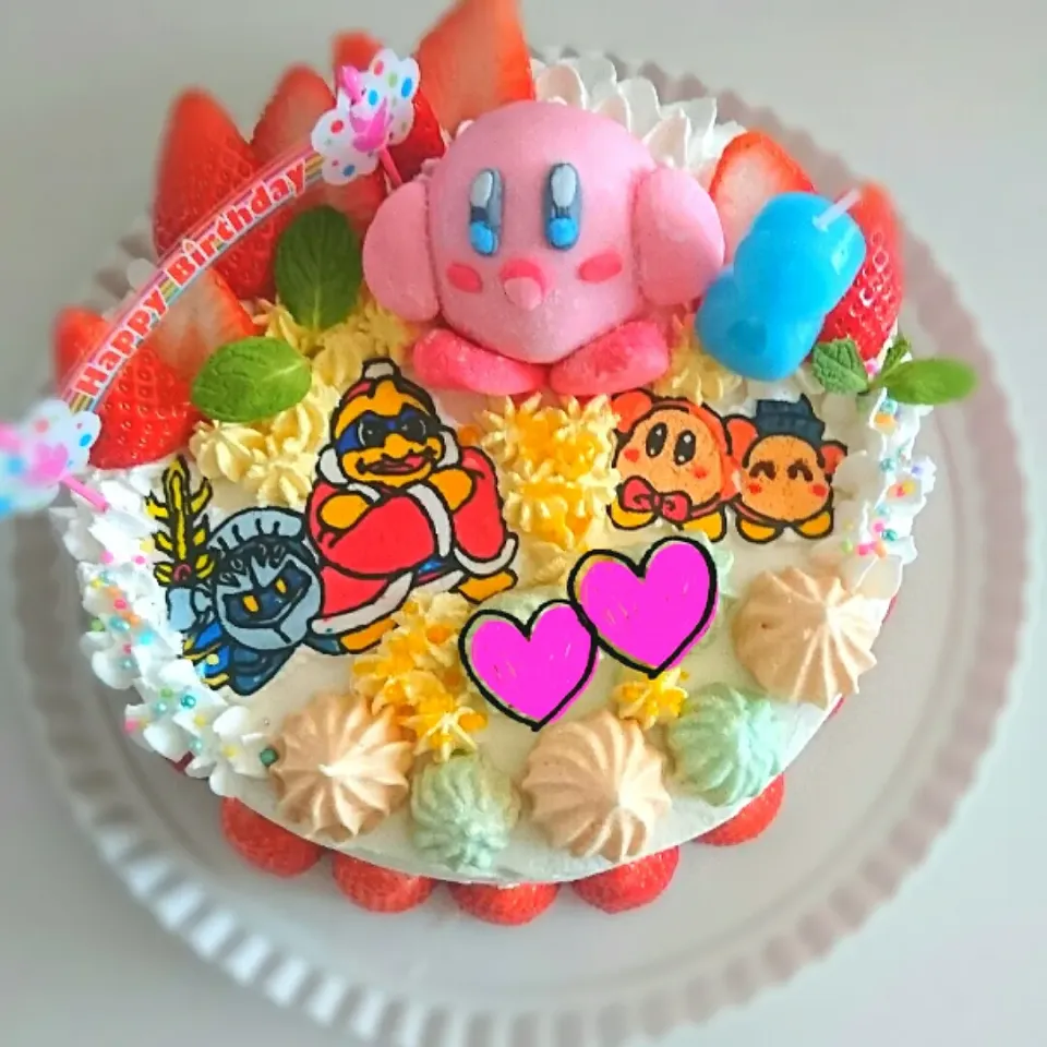 娘の誕生日に♥星のカービィケーキ🎂|れんこさん