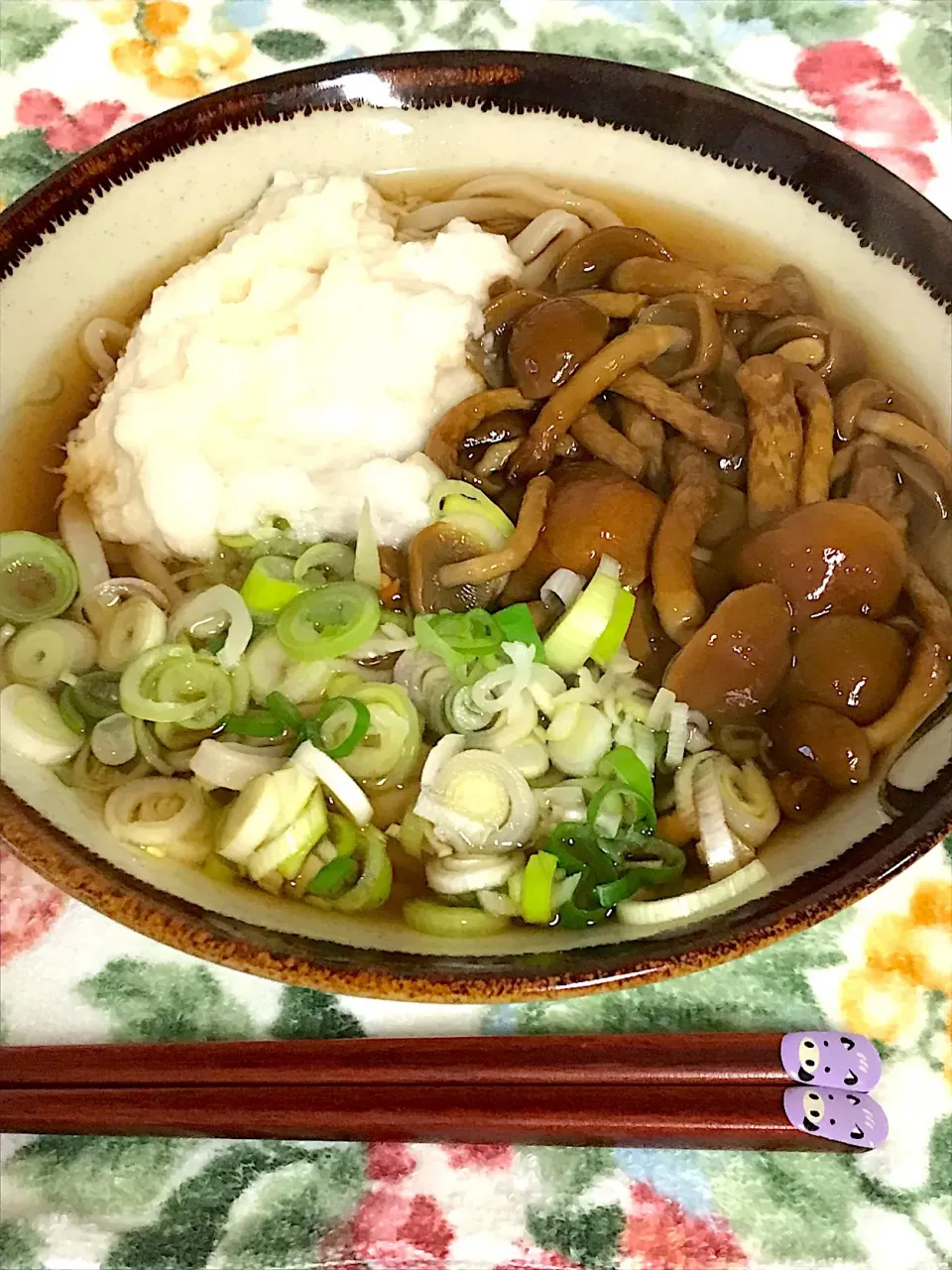 とろろナメコうどん|つるひめさん