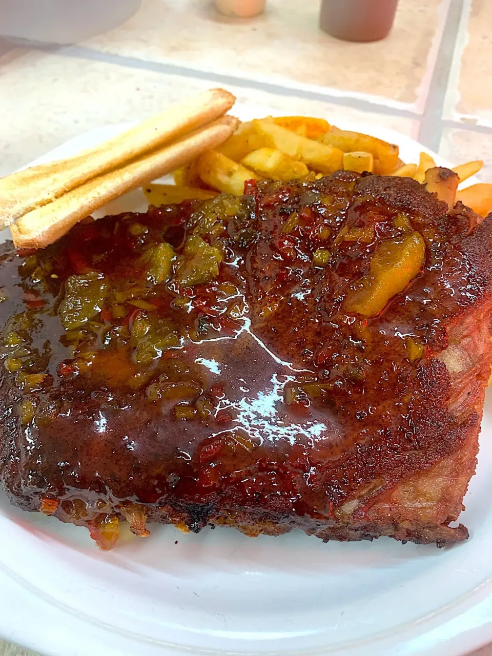 Peach pepper glazed ribs|Pitmasterさん