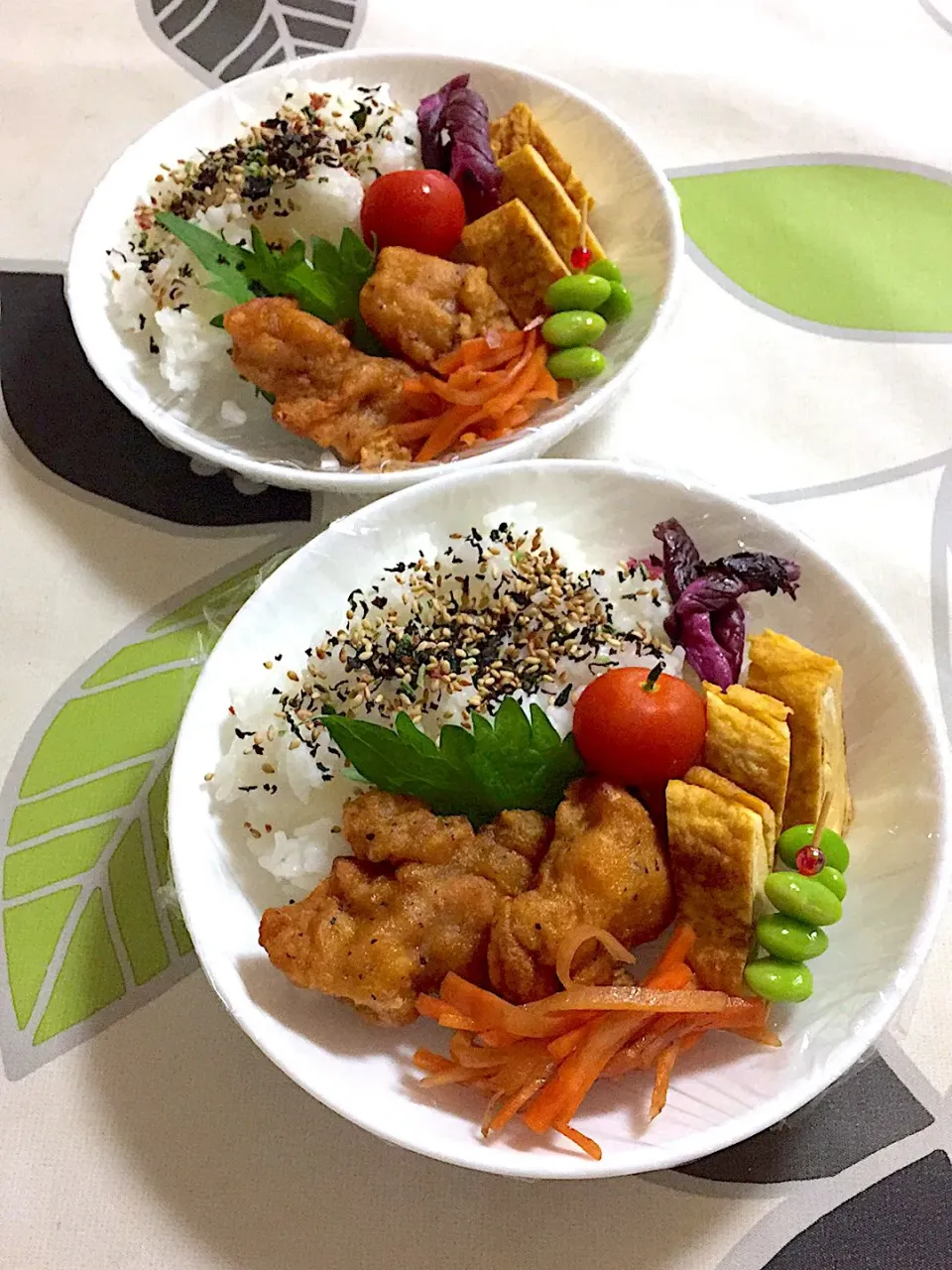 小学生用ランチ。良い感じのタッパーが空いてなかったので、今日は皿。チンして食べてね！|hanakoさん