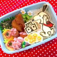 今日は始業式🌸スヌーピー 弁当😆|yucchieさん