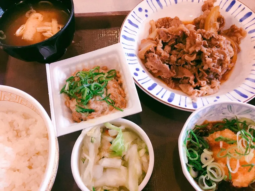 おろしポン酢牛皿定食|ますおさん