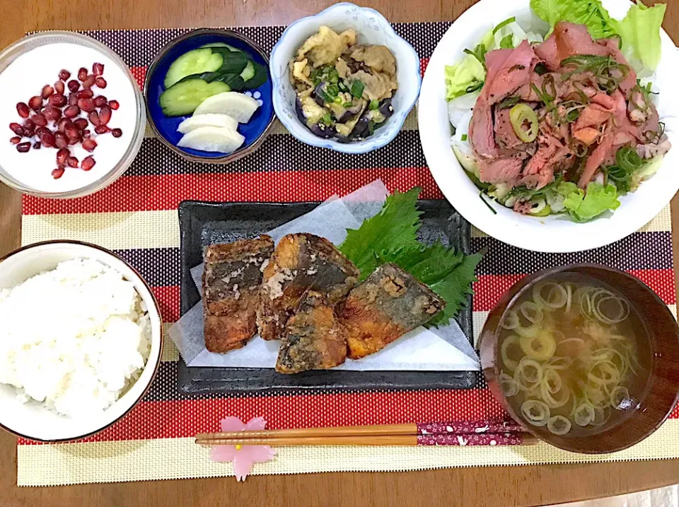 鯖の竜田揚げ定食|ゆうかさんさん